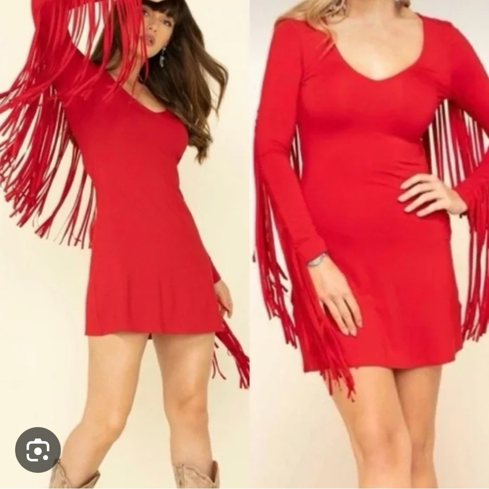 Idyllwind Fringe Red Dress